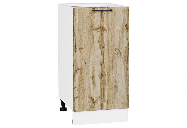 Шкаф нижний с 1-ой дверцей Флэт Wotan Oak 2S / Белый 40 х 47,8 х 81,6 см