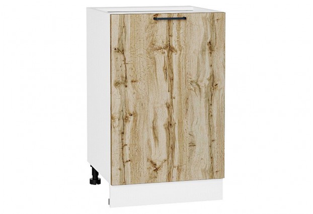 Шкаф нижний с 1-ой дверцей Флэт Wotan Oak 2S / Белый 50 х 47,8 х 81,6 см