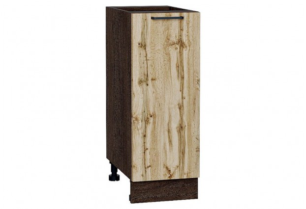 Шкаф нижний с 1-ой дверцей Флэт Wotan Oak 2S / Graphite 30 х 47,8 х 81,6 см