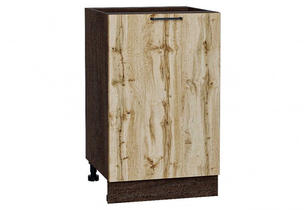 Шкаф нижний с 1-ой дверцей Флэт Wotan Oak 2S / Graphite 50 х 47,8 х 81,6 см