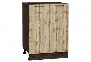 Шкаф нижний с 2-мя дверцами Флэт Wotan Oak 2S / Graphite 60 х 47,8 х 81,6 см