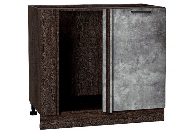 Шкаф нижний угловой Флэт Temple Stone 2S / Graphite 89 х 47,8 х 81,6 см