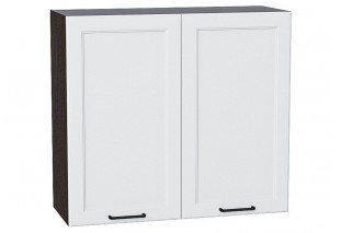Шкаф верхний с 2-мя дверцами Барселона Белый / Graphite 80 х 32,4 х 71,6 см