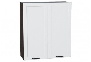Шкаф верхний с 2-мя дверцами Барселона Белый / Graphite 80 х 32,4 х 92 см