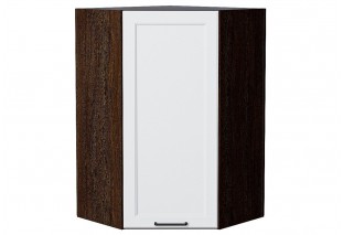 Шкаф верхний угловой Барселона Белый / Graphite 60 х 60,6 х 92 см