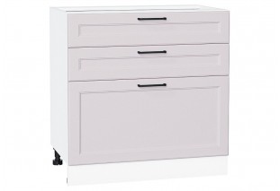 Шкаф нижний с 3-мя ящиками Барселона Кашемир / Белый 80 х 48,4 х 81,6 см