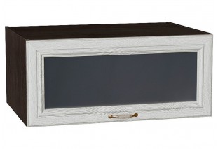 Шкаф верхний горизонтальный остекленный глубокий Шале White Dreamline / Graphite 80 х 57,6 х 35,8 см