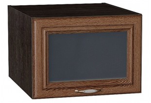 Шкаф верхний горизонтальный остекленный глубокий Шале Brown Dreamline / Graphite 50 х 57,6 х 35,8 см