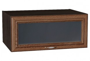 Шкаф верхний горизонтальный остекленный глубокий Шале Brown Dreamline / Graphite 80 х 57,6 х 35,8 см