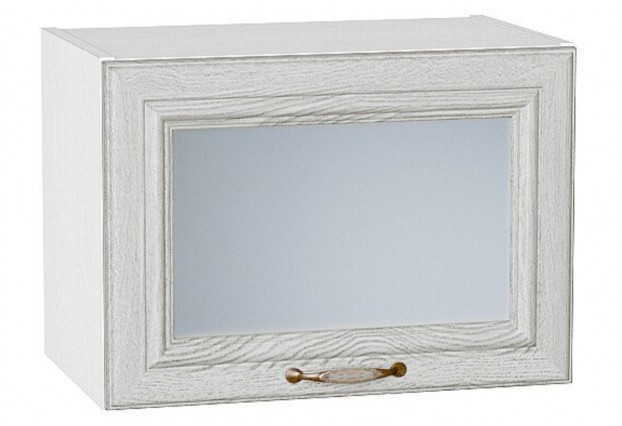 Шкаф верхний горизонтальный остекленный Шале White Dreamline / Белый 50 х 32 х 35,8 см