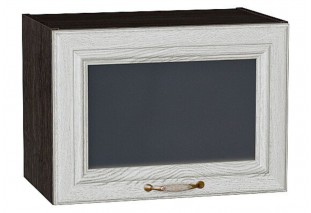 Шкаф верхний горизонтальный остекленный Шале White Dreamline / Graphite 50 х 32 х 35,8 см