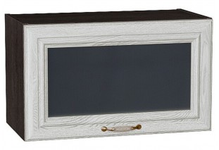 Шкаф верхний горизонтальный остекленный Шале White Dreamline / Graphite 60 х 32 х 35,8 см