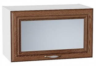 Шкаф верхний горизонтальный остекленный Шале Brown Dreamline / Белый 60 х 32 х 35,8 см