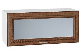 Шкаф верхний горизонтальный остекленный Шале Brown Dreamline / Белый 80 х 32 х 35,8 см