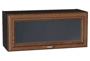 Шкаф верхний горизонтальный остекленный Шале Brown Dreamline / Graphite 80 х 32 х 35,8 см