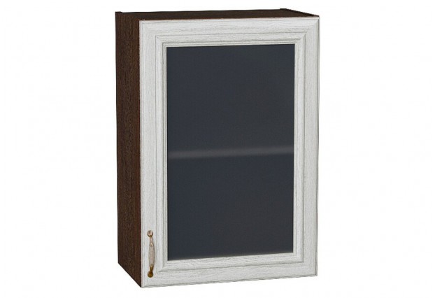 Шкаф верхний с 1-ой остекленной дверцей Шале White Dreamline / Graphite 50 х 32 х 71,6 см