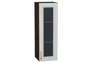 Шкаф верхний с 1-ой остекленной дверцей Шале White Dreamline / Graphite 30 х 32 х 92 см
