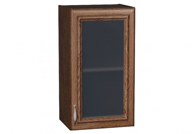 Шкаф верхний с 1-ой остекленной дверцей Шале Brown Dreamline / Graphite 40 х 32 х 71,6 см
