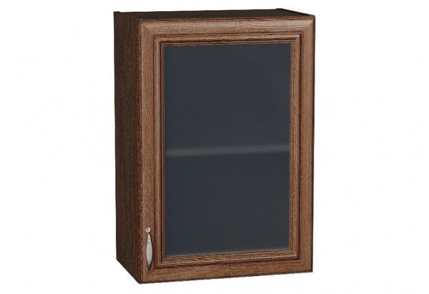 Шкаф верхний с 1-ой остекленной дверцей Шале Brown Dreamline / Graphite 50 х 32 х 71,6 см