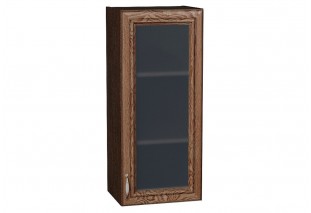 Шкаф верхний с 1-ой остекленной дверцей Шале Brown Dreamline / Graphite 40 х 32 х 92 см