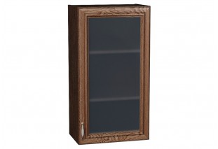 Шкаф верхний с 1-ой остекленной дверцей Шале Brown Dreamline / Graphite 50 х 32 х 92 см