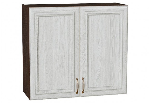 Шкаф верхний с 2-мя дверцами Шале White Dreamline / Graphite 80 х 32 х 71,6 см