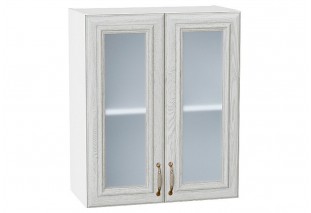 Шкаф верхний с 2-мя остекленными дверцами Шале White Dreamline / Белый 60 х 32 х 71,6 см