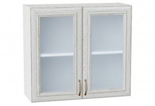 Шкаф верхний с 2-мя остекленными дверцами Шале White Dreamline / Белый 80 х 32 х 71,6 см