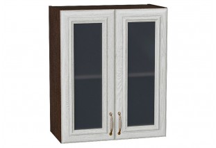 Шкаф верхний с 2-мя остекленными дверцами Шале White Dreamline / Graphite 60 х 32 х 71,6 см