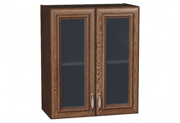 Шкаф верхний с 2-мя остекленными дверцами Шале Brown Dreamline / Graphite 60 х 32 х 71,6 см
