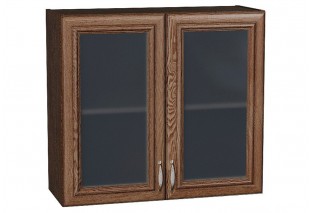 Шкаф верхний с 2-мя остекленными дверцами Шале Brown Dreamline / Graphite 80 х 32 х 71,6 см