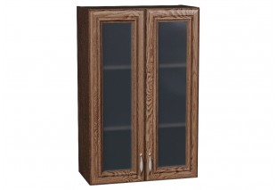 Шкаф верхний с 2-мя остекленными дверцами Шале Brown Dreamline / Graphite 60 х 32 х 92 см