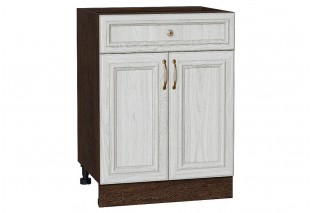 Шкаф нижний с 2-мя дверцами и ящиком Шале White Dreamline / Graphite 60 х 48 х 81,6 см