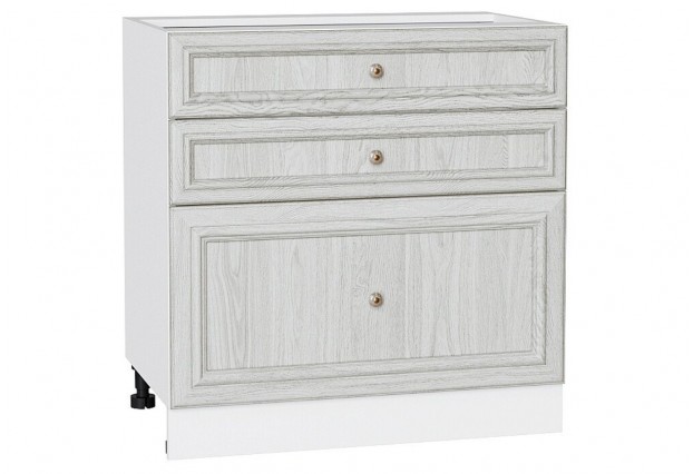 Шкаф нижний с 3-мя ящиками Шале White Dreamline / Белый 80 х 48 х 81,6 см