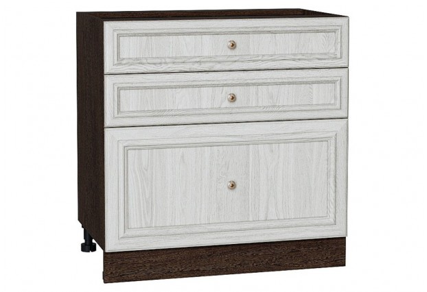 Шкаф нижний с 3-мя ящиками Шале White Dreamline / Graphite 80 х 48 х 81,6 см