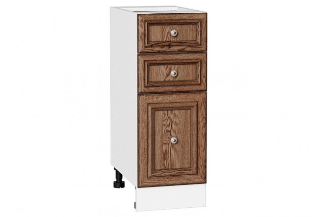 Шкаф нижний с 3-мя ящиками Шале Brown Dreamline / Белый 30 х 48 х 81,6 см