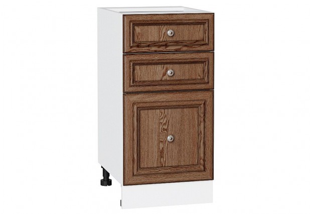 Шкаф нижний с 3-мя ящиками Шале Brown Dreamline / Белый 40 х 48 х 81,6 см