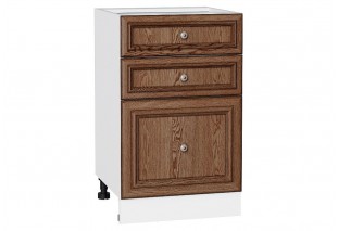 Шкаф нижний с 3-мя ящиками Шале Brown Dreamline / Белый 50 х 48 х 81,6 см