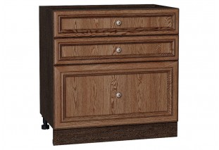 Шкаф нижний с 3-мя ящиками Шале Brown Dreamline / Graphite 80 х 48 х 81,6 см