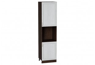 Шкаф пенал с 2-мя дверцами под технику Шале White Dreamline / Graphite 60 х 57,6 х 233,6 см