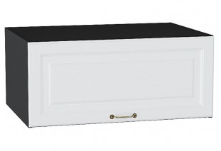 Шкаф верхний горизонтальный глубокий Ницца Белый / Graphite 80 х 57,4 х 35,8 см