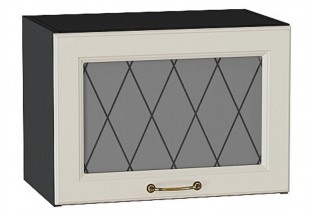 Шкаф верхний горизонтальный остекленный Ницца Агат / Graphite 50 х 31,8 х 35,8 см