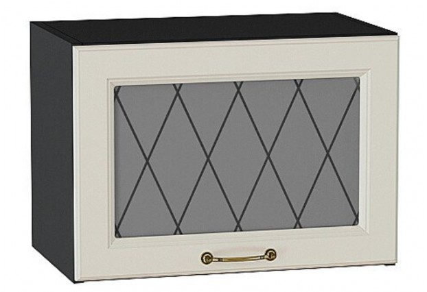 Шкаф верхний горизонтальный остекленный Ницца Агат / Graphite 50 х 31,8 х 35,8 см