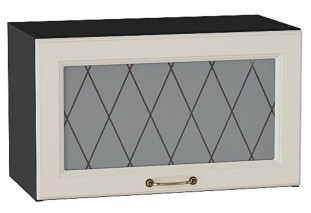 Шкаф верхний горизонтальный остекленный Ницца Агат / Graphite 60 х 31,8 х 35,8 см