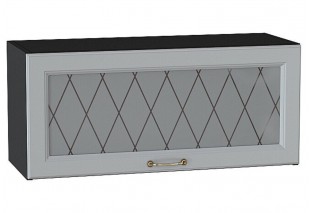 Шкаф верхний горизонтальный остекленный Ницца Графит / Graphite 80 х 31,8 х 35,8 см