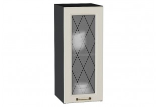 Шкаф верхний с 1-ой остекленной дверцей Ницца Агат / Graphite 30 х 31,8 х 71,6 см
