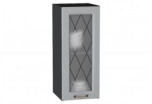 Шкаф верхний с 1-ой остекленной дверцей Ницца Графит / Graphite 30 х 31,8 х 71,6 см