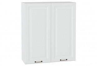 Шкаф верхний с 2-мя дверцами Ницца Белый / Белый 80 х 31,8 х 92 см