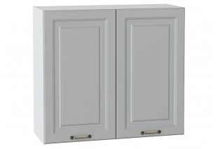 Шкаф верхний с 2-мя дверцами Ницца Графит / Белый 80 х 31,8 х 71,6 см