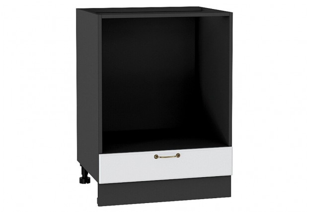 Шкаф нижний под духовку Ницца Белый / Graphite 60 х 47,4 х 81,6 см
